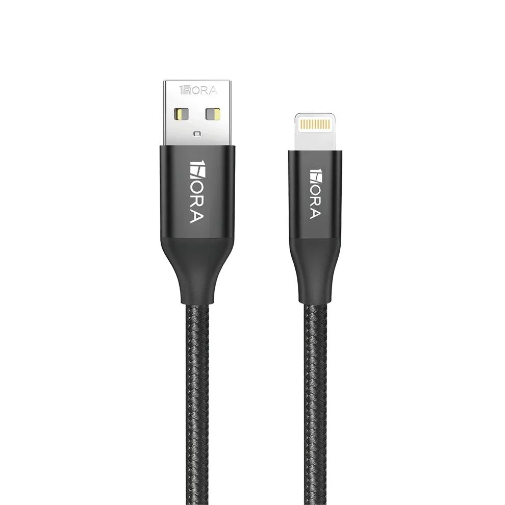 1HORA CAB250-B Cable Trenzado USB-A a Lightning de 1M