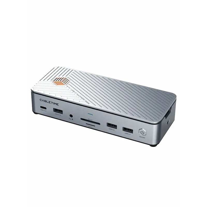 CABLETIME CB14S Estación de Acoplamiento 15 Puertos en 1 CT-DK141-AG