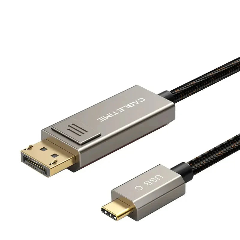 CABLETIME CC23L Cable USB-C Macho a DisplayPort Macho Bidireccional 8K 2m CT-CBD8K-ZG2