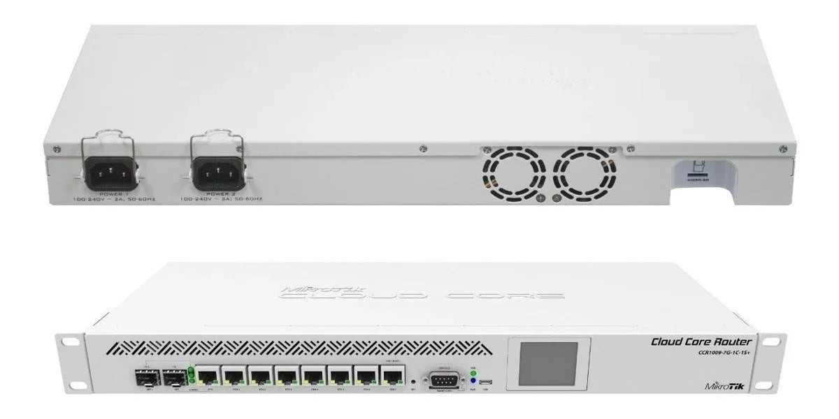 MIKROTIK CCR1009-7G-1C-1S+ Router 7 Puertos Gigabit Cloud Core 1.2GHz 2GB RAM LCD