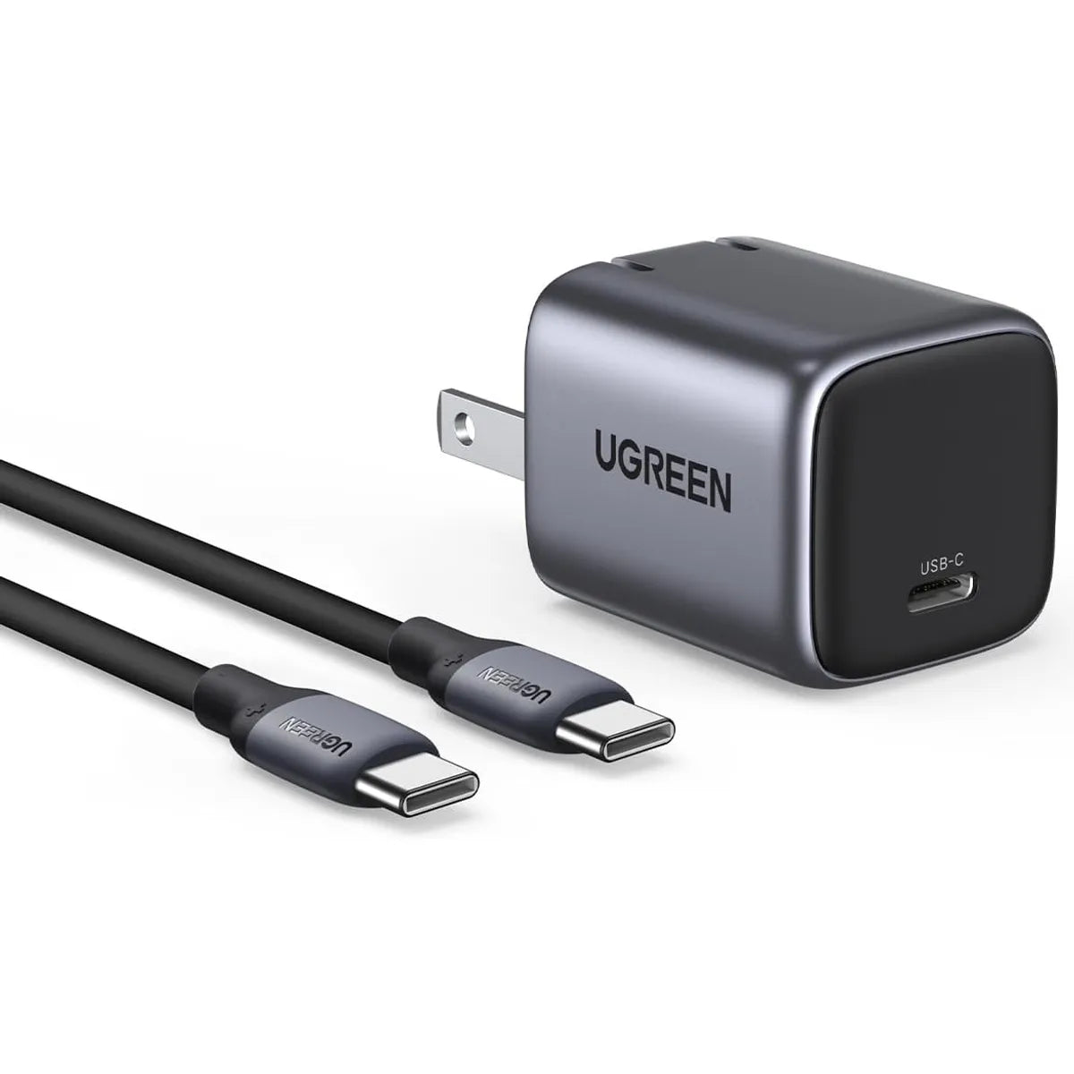 UGREEN CD319 25256 Cargador Nexode 30W USB-C GaN Carga Rápida + Cable 60W
