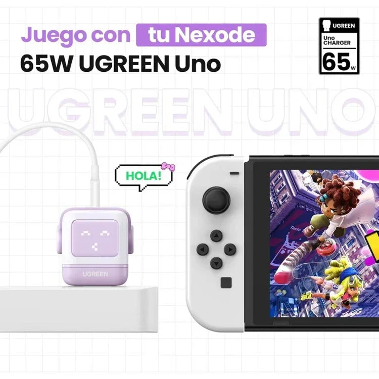 UGREEN CD361 35314 Nexode Cargador GAN USB-C 65W Lila