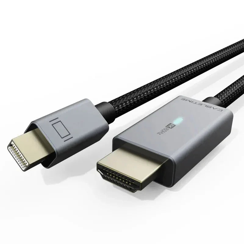CABLETIME CD45K Cable Mini DisplayPort Macho a HDMI Macho 4K 1.8M CT-AV588-P03G4K60-SG1.8