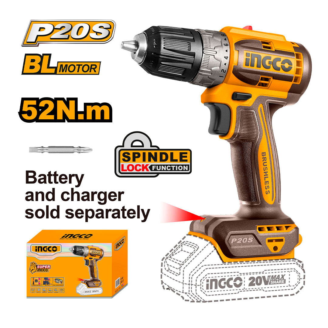 INGCO CDLI204531 Taladro atornillador inalámbrico 20v solo