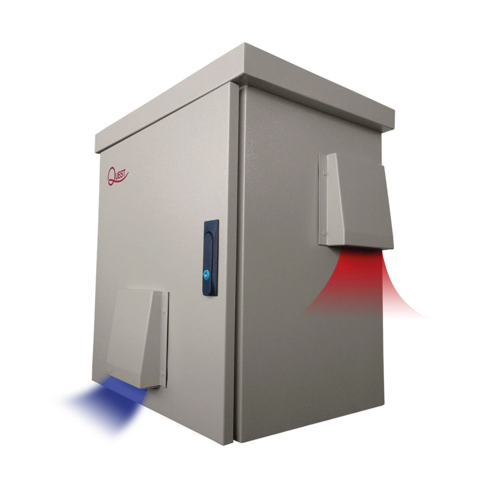 QUEST CE-2720 Gabinete de exteriores IP-65 para poste 11-RU 609 x 593 x 399mm