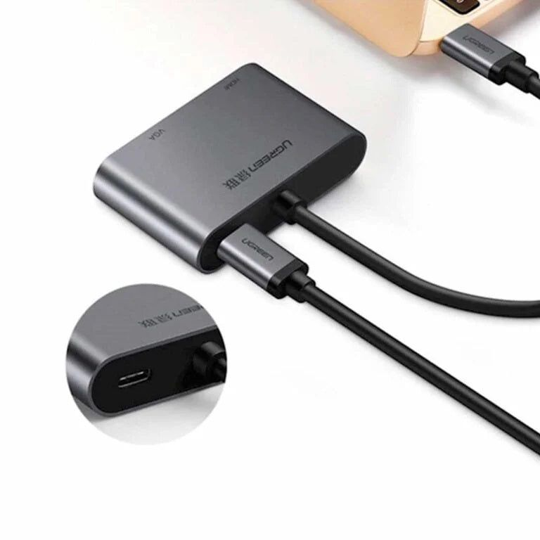 UGREEN CM162 50505 Adaptador USB-C a HDMI y VGA