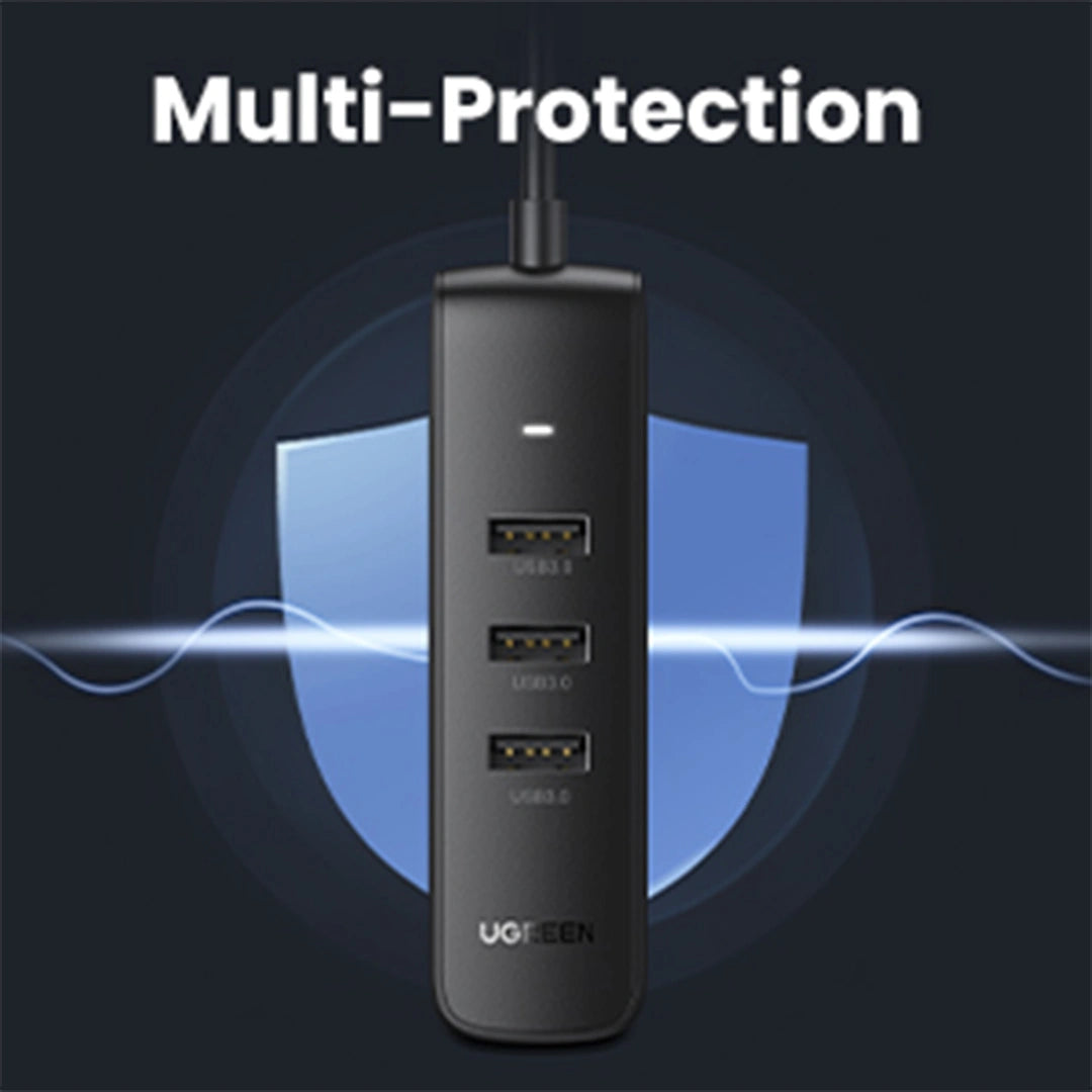 UGREEN CM416 10915 Adaptador USB 3.0 4 Puertos HUB 0.25m