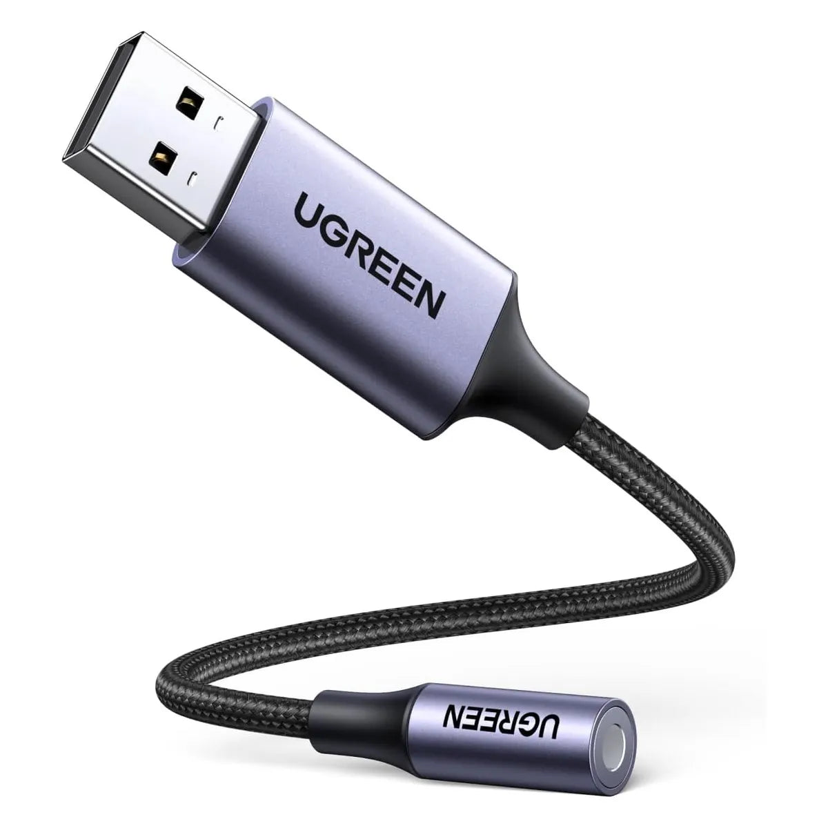 UGREEN CM477 30757 Adaptador de Audio USB-A a 3.5mm TRRS DAC Nylon