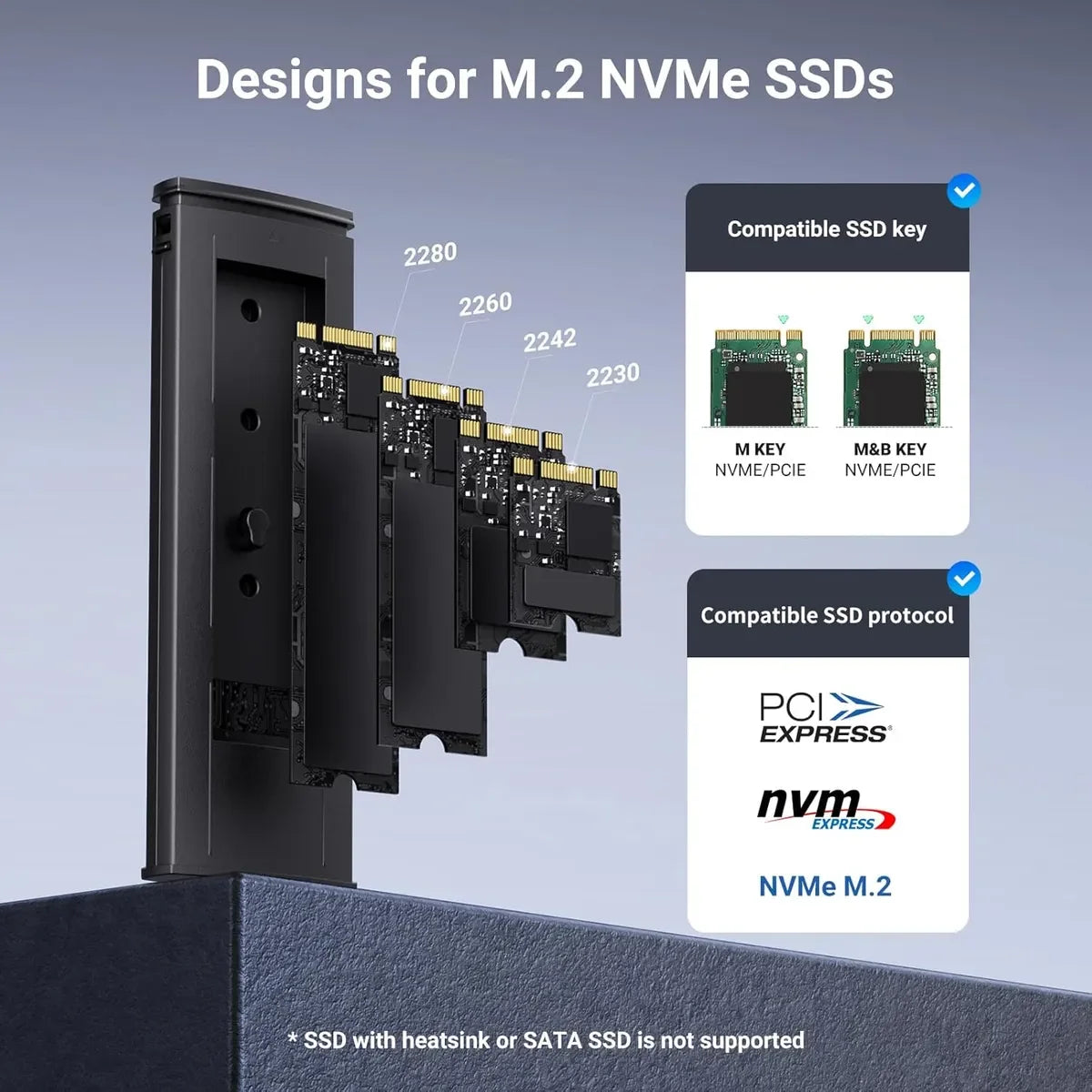 UGREEN CM578 15512 Carcasa SSD NVMe M.2 USB 10Gbps 2230 2242 2260 2280