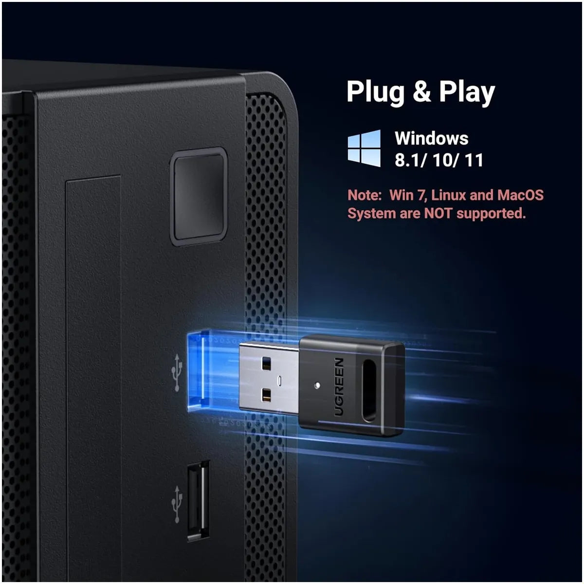 UGREEN CM591 35995 Adaptador USB Bluetooth 5.3 Dongle Plug and Play