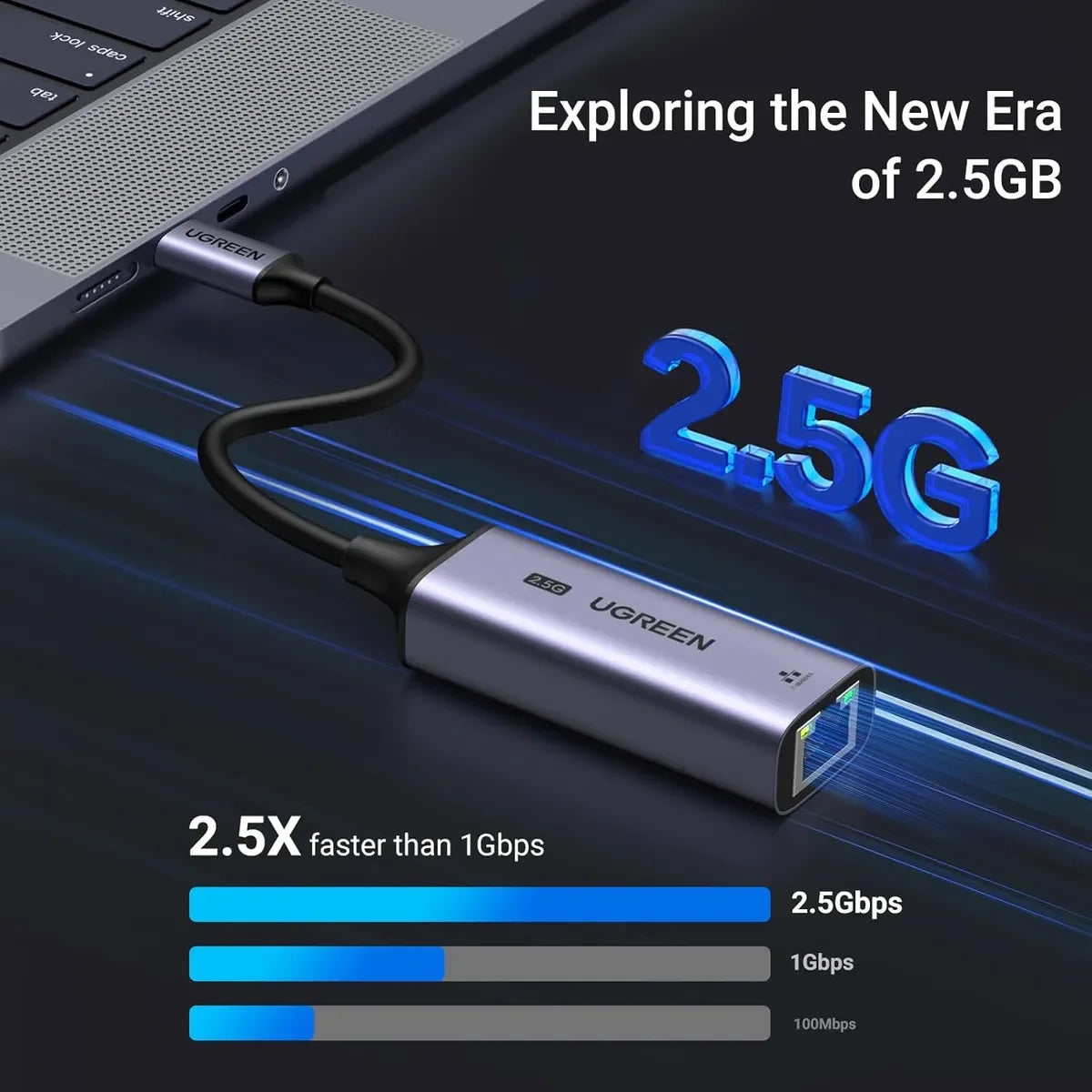 UGREEN CM648 25052 Adaptador USB-C Ethernet 2.5G Giga RJ45