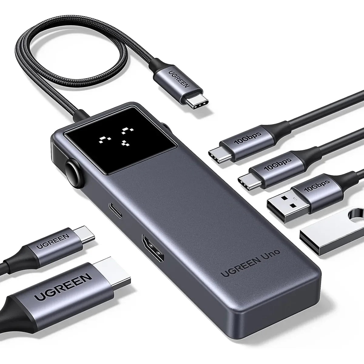 UGREEN CM888 35998 Hub USB-C 6 en 1 con HDMI 4K 60Hz y Puertos USB-A/C