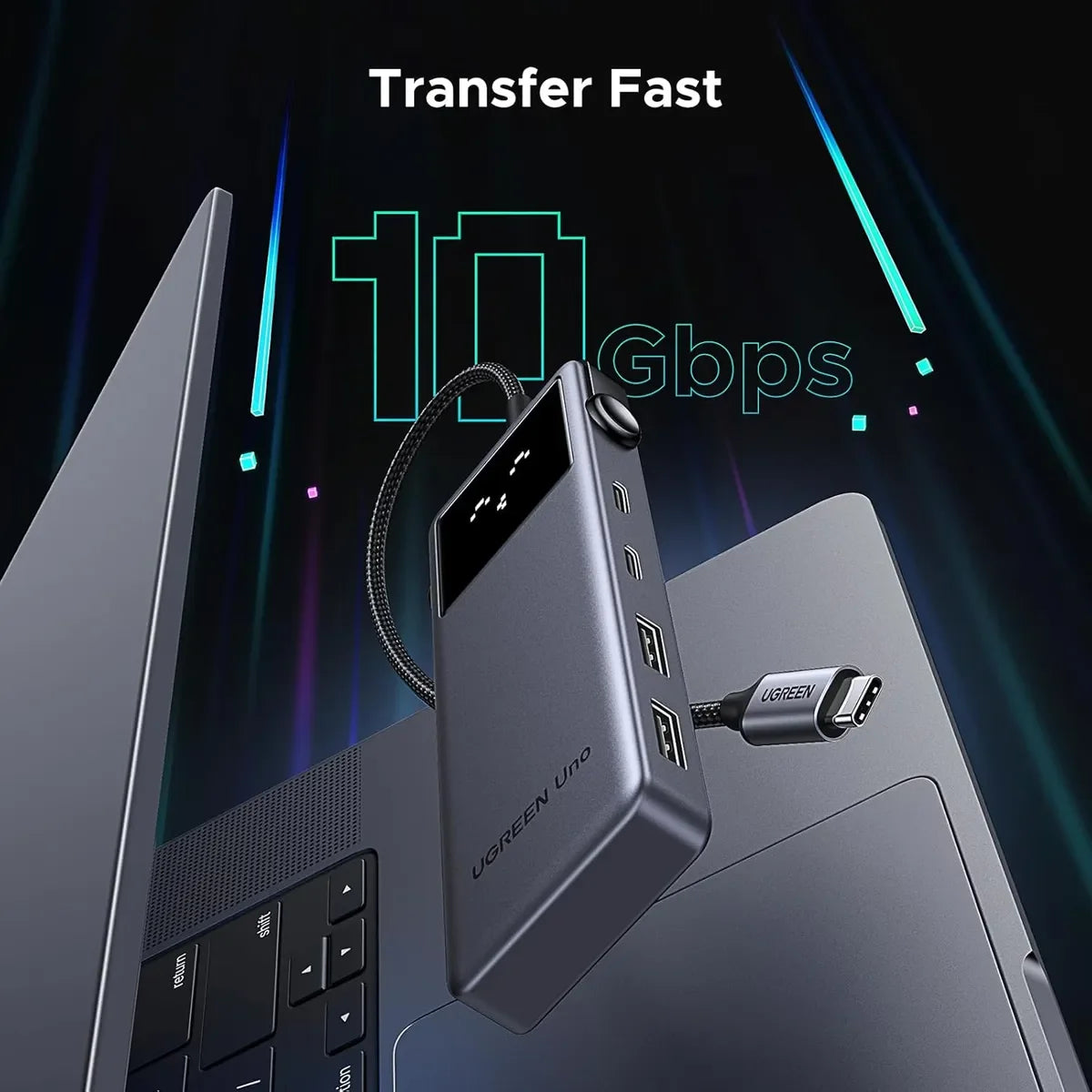 UGREEN CM888 35998 Hub USB-C 6 en 1 con HDMI 4K 60Hz y Puertos USB-A/C