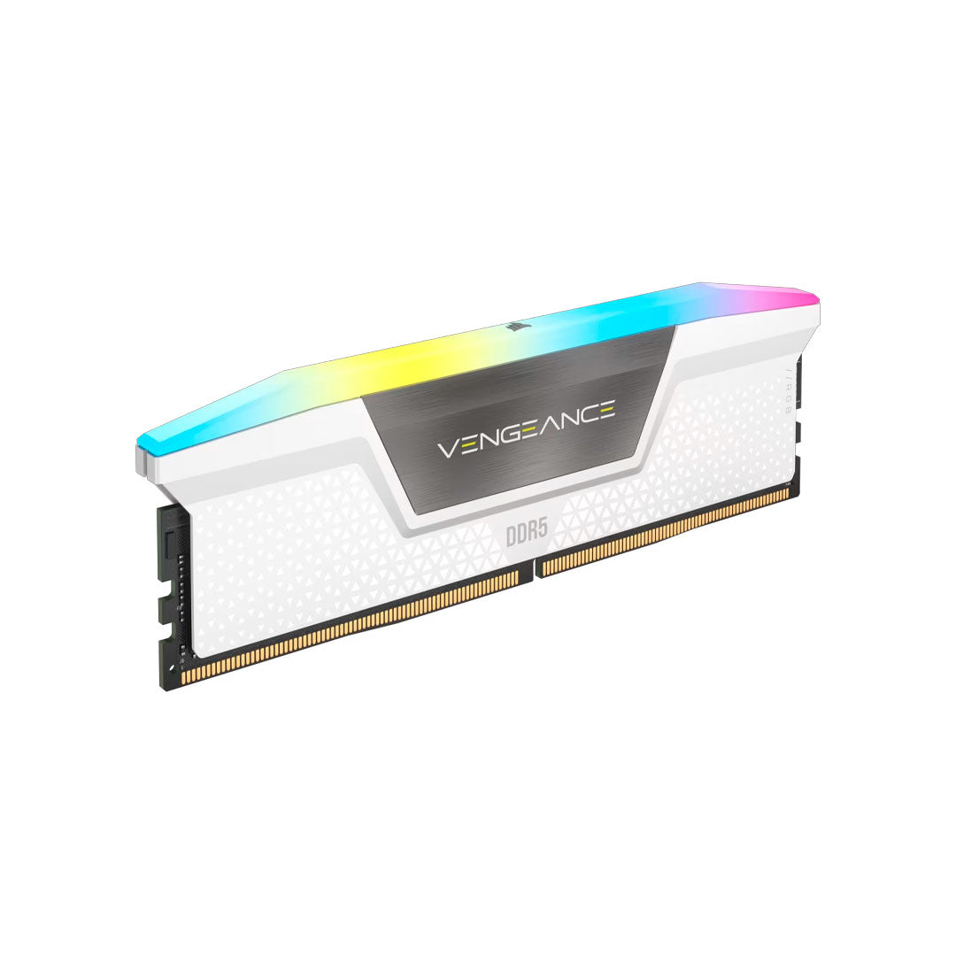 CORSAIR VENGEANCE RGB DDR5 Memoria RAM 32GB 2x16 CL40 Blanco