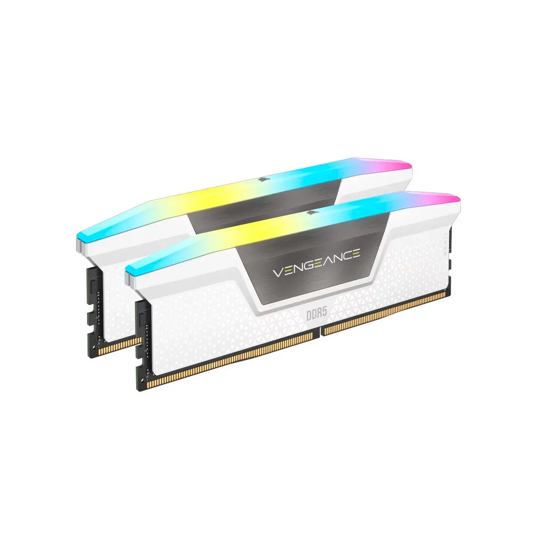 CORSAIR VENGEANCE RGB DDR5 Memoria RAM 64GB 2x32 4800MHz White