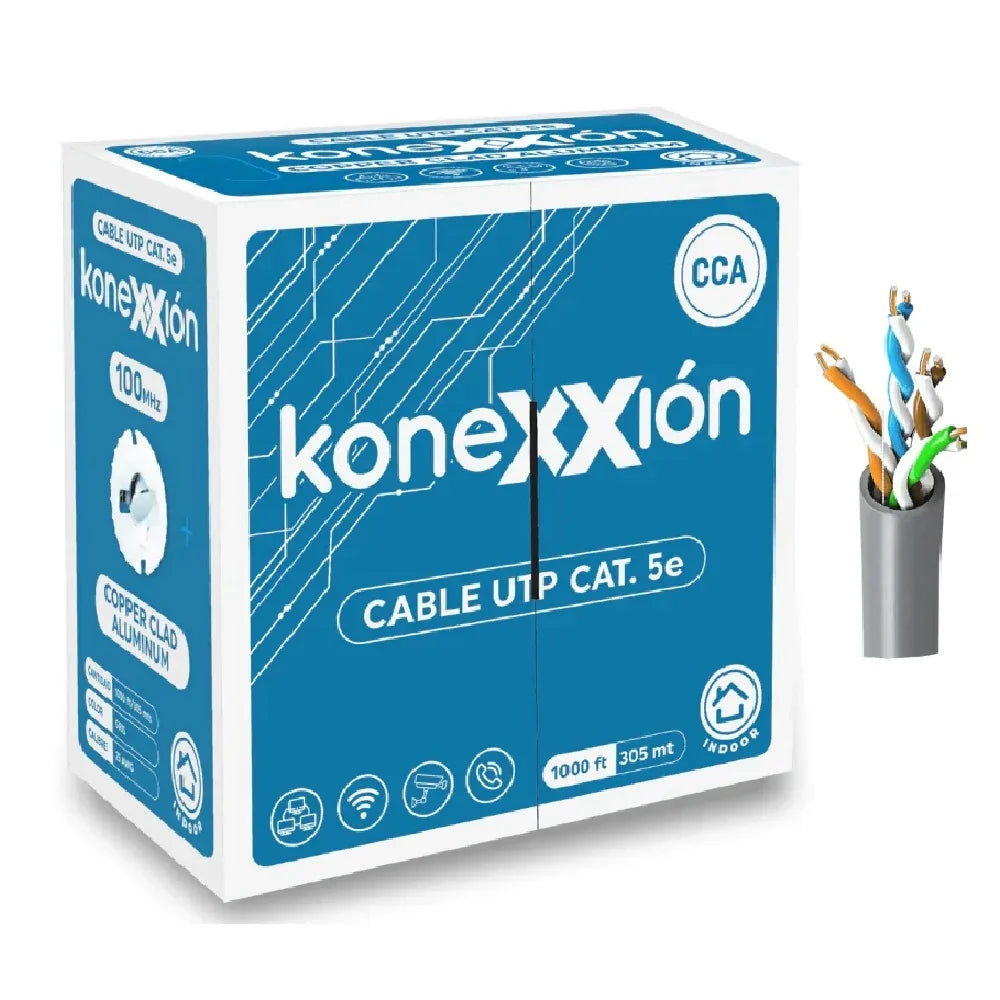 KONEXXION 7011013101 Cable de Red UTP Cat5E Cobre 25AWG Gris Interior 305m