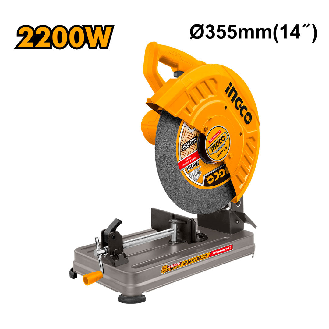 INGCO COS223558 Tronzadora 2200W 14", 3700rpm + disco de corte
