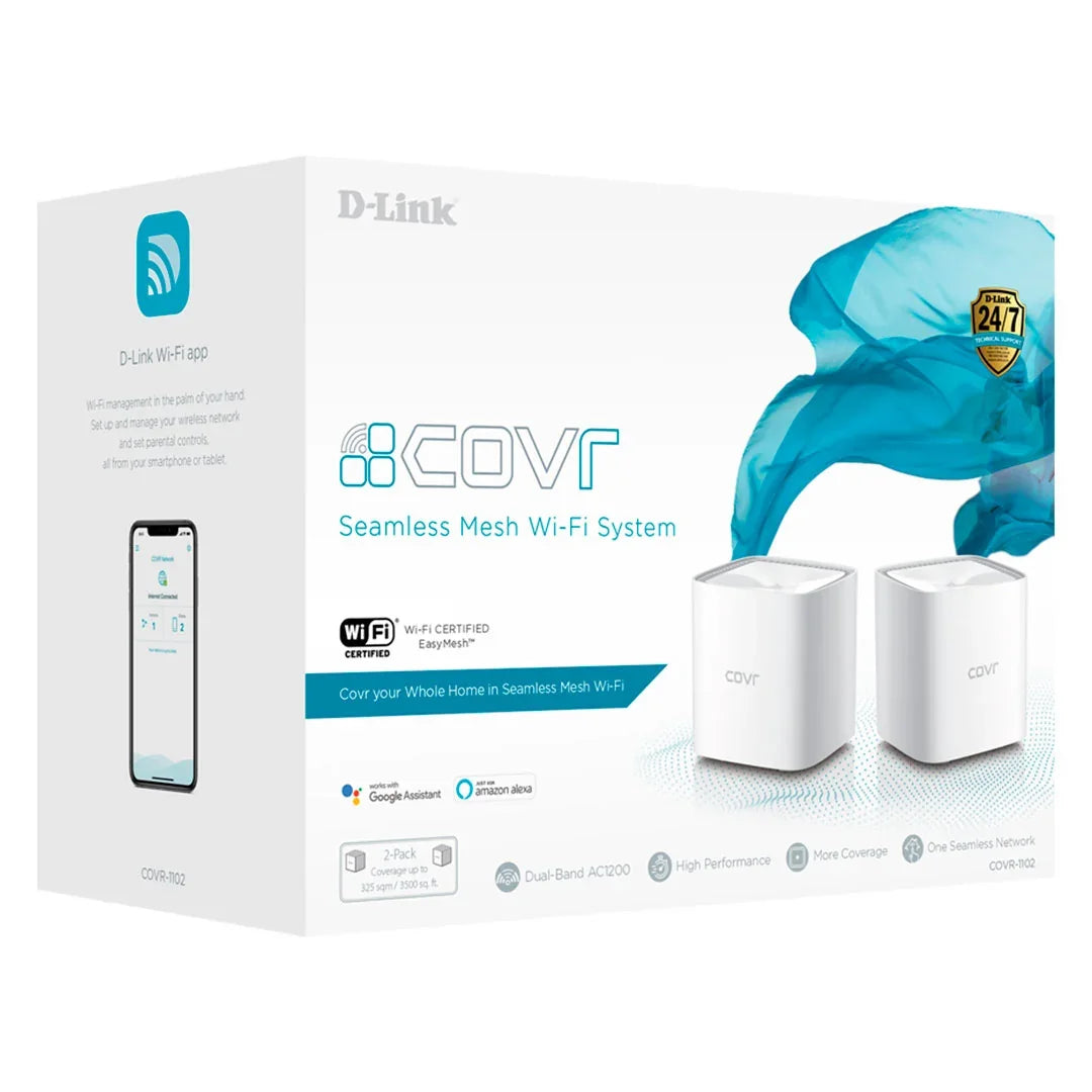 D-LINK COVR-1102 ACCESS POINT MESH Wi-Fi AC 1200 Mbps DUAL BAND 2.4 y 5 GHz