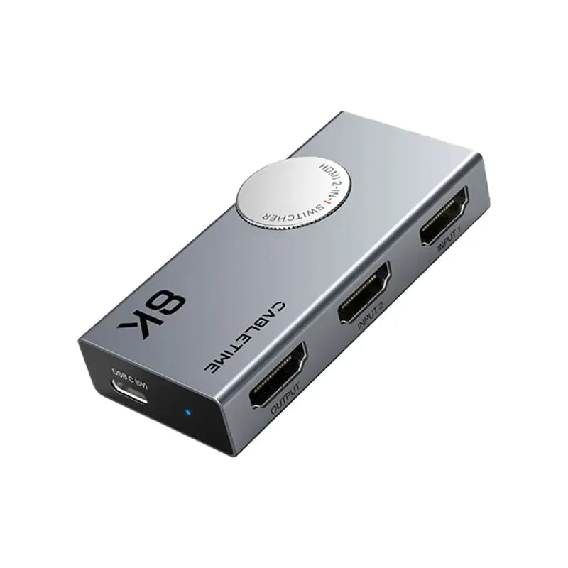 CABLETIME CP34G Switch HDMI 4K 120Hz/8K 60Hz Bidireccional 2 en 1 CT-HS8K2-AG
