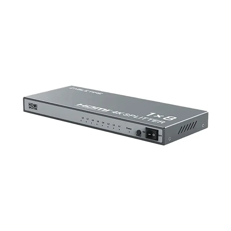 CABLETIME CP39G Splitter de Video HDMI 4K 30Hz 8 Puertos CT-HSP4K18-FG