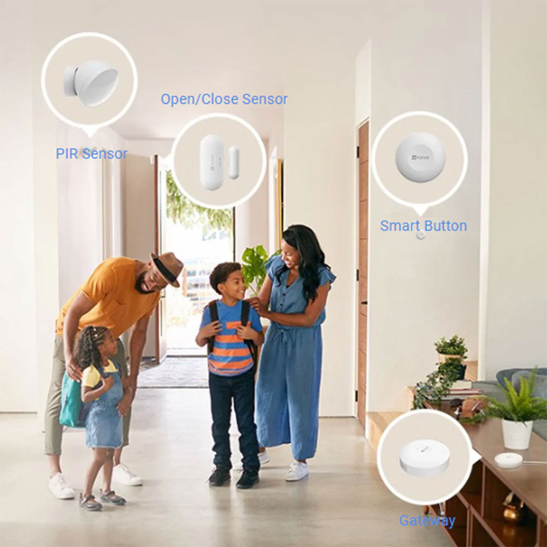 EZVIZ B1 Kit de Inicio de Alarma Inalámbrica Incluye A3+TC1+TC2+TC3