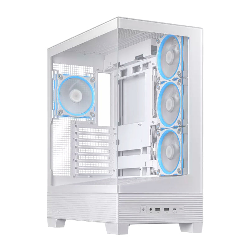ASUS A31 PLUS Case Blanco Sin Fuente Vidrio Templado