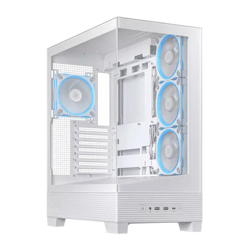 ASUS A31 PLUS Case Blanco Sin Fuente Vidrio Templado