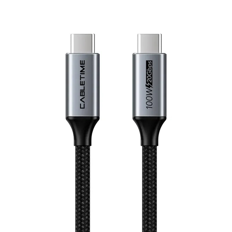 CABLETIME CU20L Cable USB-C 3.2 Gen 2 100W 2m CT-C160-PU31-CMCM2-AG2