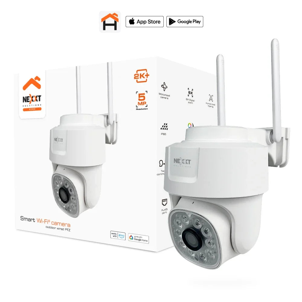 NEXXT SOLUTIONS NHC-OP10 Cámara de Seguridad WIFI PTZ 2K+ 5MP Exterior