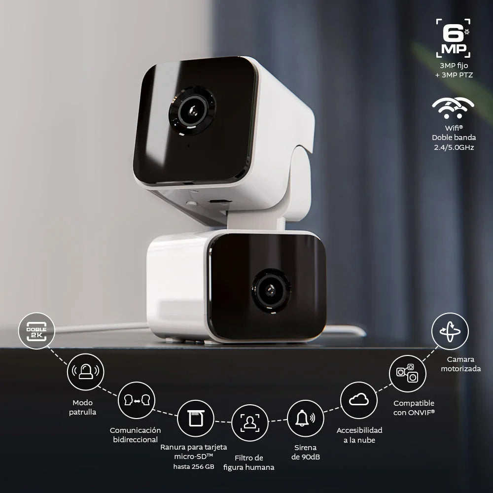 NEXXT SOLUTIONS NHC-IP30DL Cámara de Seguridad Wifi 3MP+3MP Doble Lente