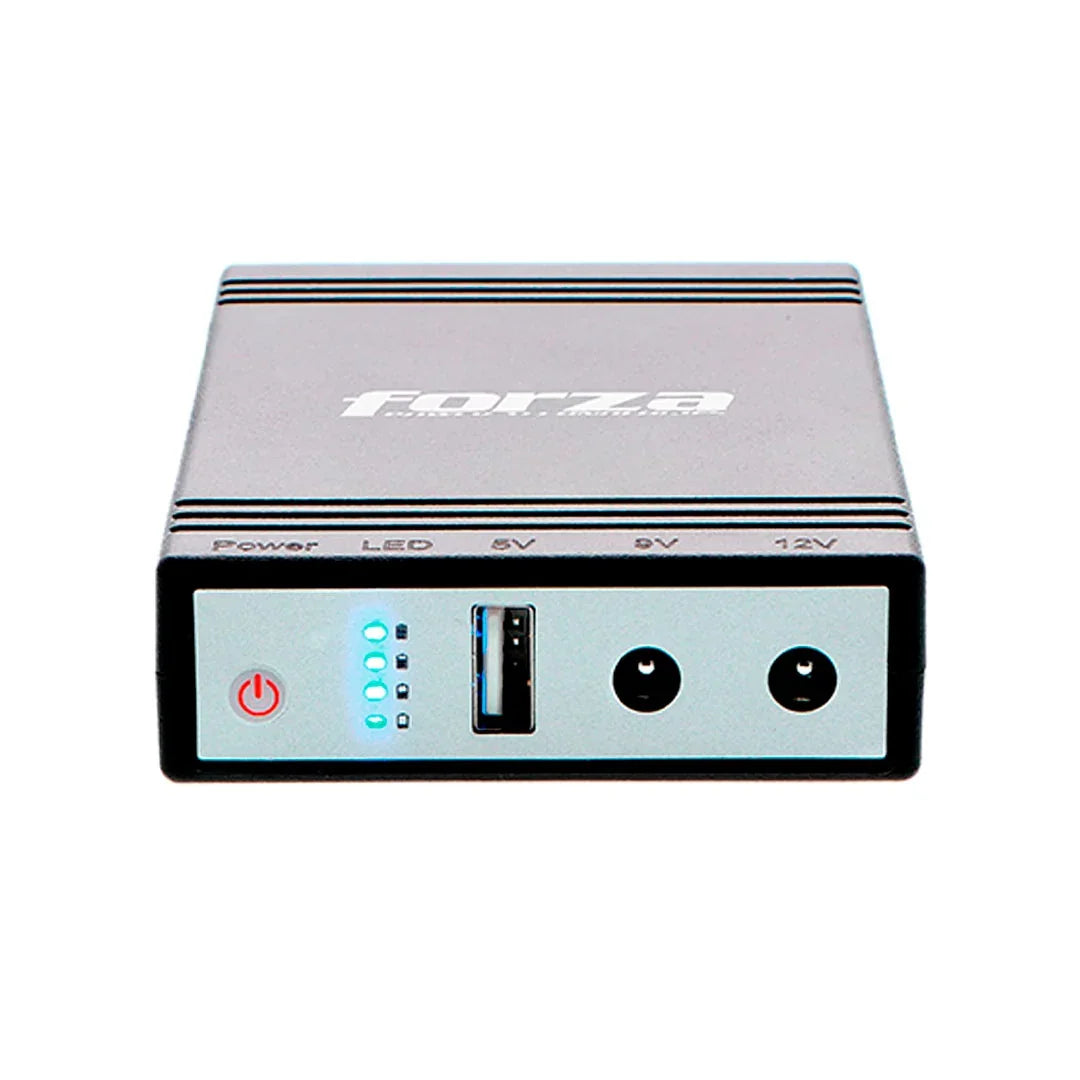 FORZA DC-140USB Mini UPS Power Bank Portátil 14W salidas de 5/9/12V