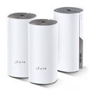 Pacote com 3 unidades do TP-LINK DECO E4, sistema Wi-Fi Mesh para toda a casa, banda dupla AC1200. Controle de voz Alexa