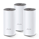 Pacote com 3 unidades do TP-LINK DECO E4, sistema Wi-Fi Mesh para toda a casa, banda dupla AC1200. Controle de voz Alexa