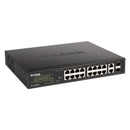 D-LINK DES-1018MPV2 Switch não gerenciável 16 portas Ethernet PoE 10/100 Mbps 2 portas Gigabit combo RJ45/SFP