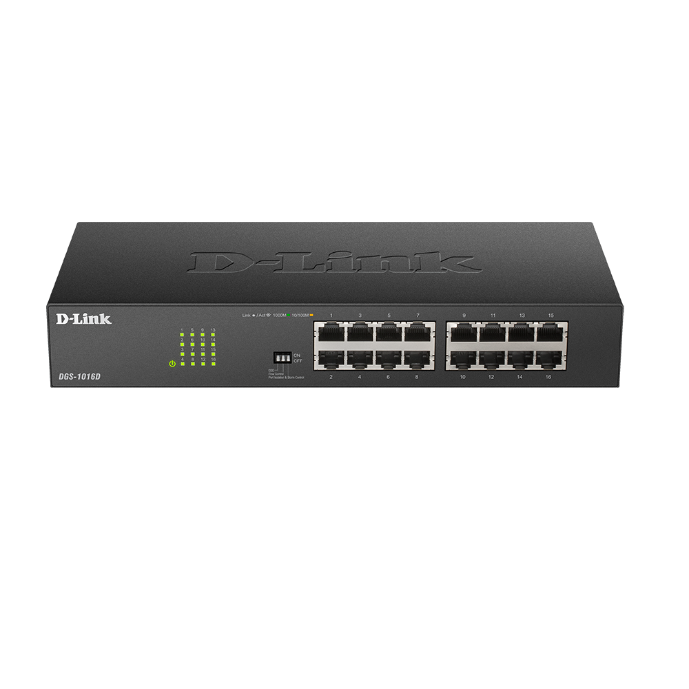 D-LINK DGS-1016D Switch 16 puertos 10/100/1000Mbps no administrable