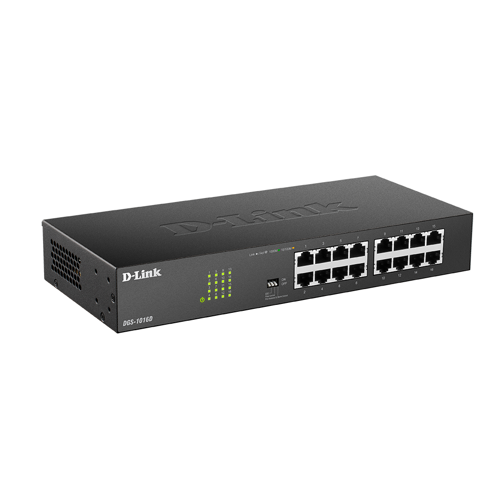 D-LINK DGS-1016D Switch 16 puertos 10/100/1000Mbps no administrable