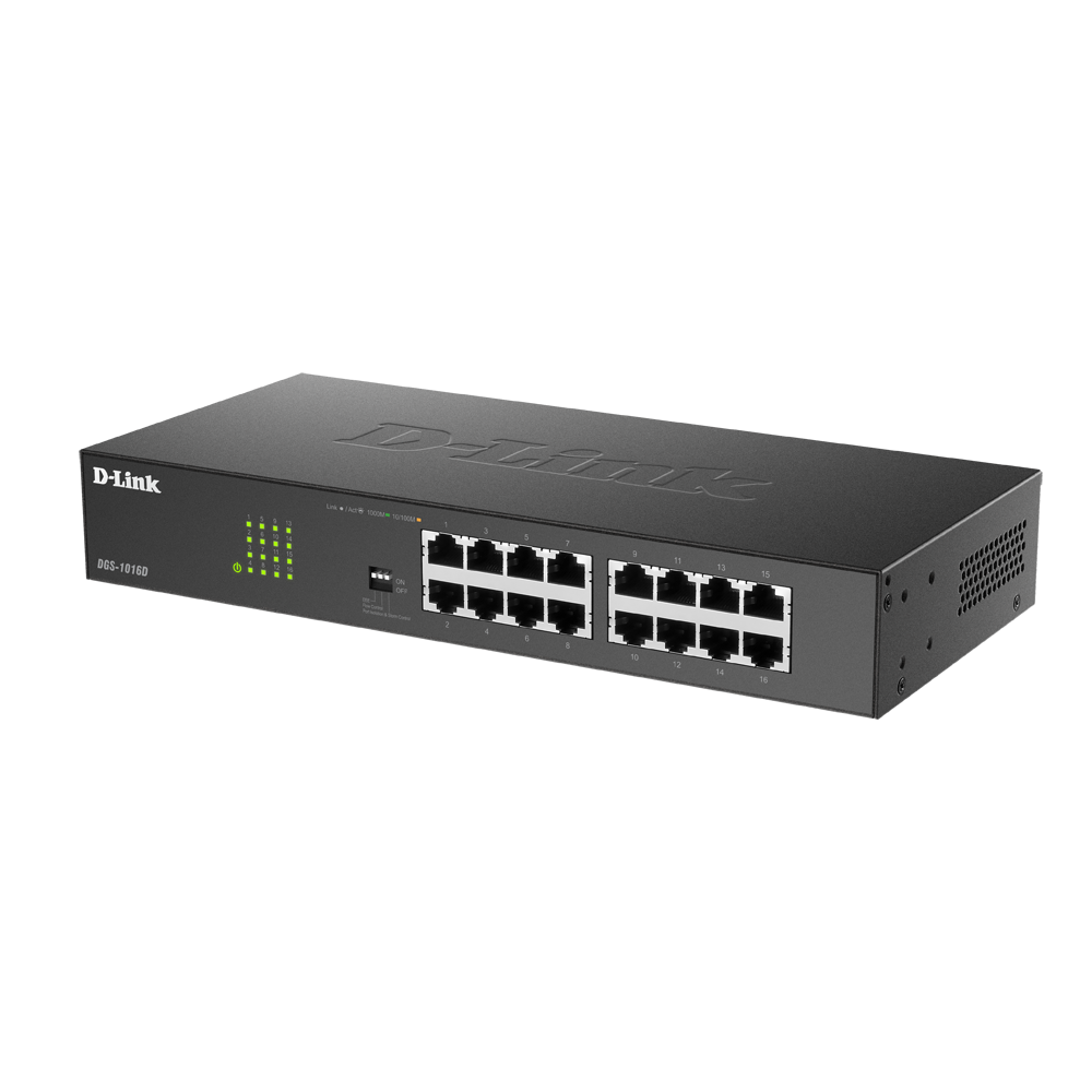 D-LINK DGS-1016D Switch 16 puertos 10/100/1000Mbps no administrable