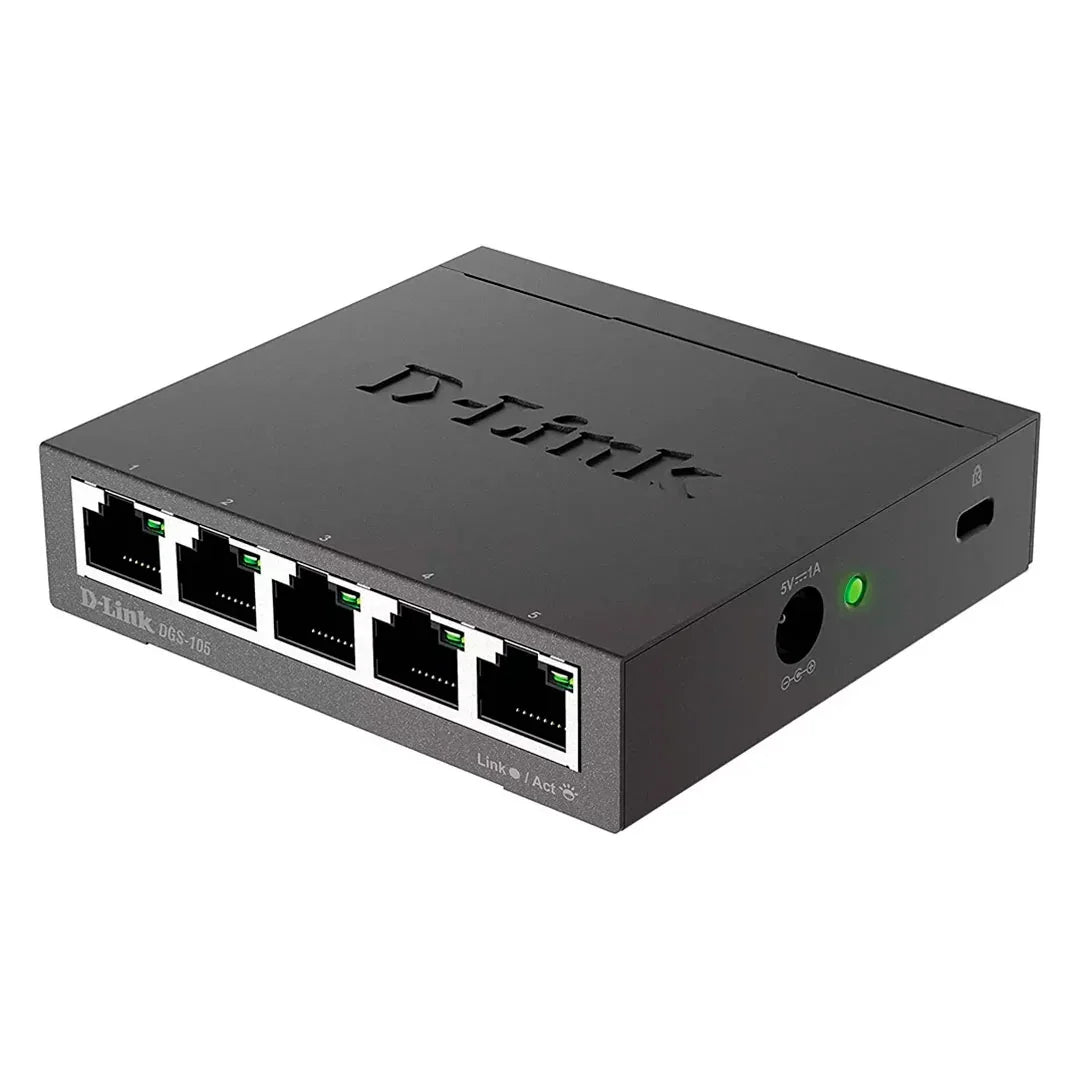 D-LINK DGS-105 SWITCH 5 puertos Gigabit RJ-45 10/100/1000 Mbps