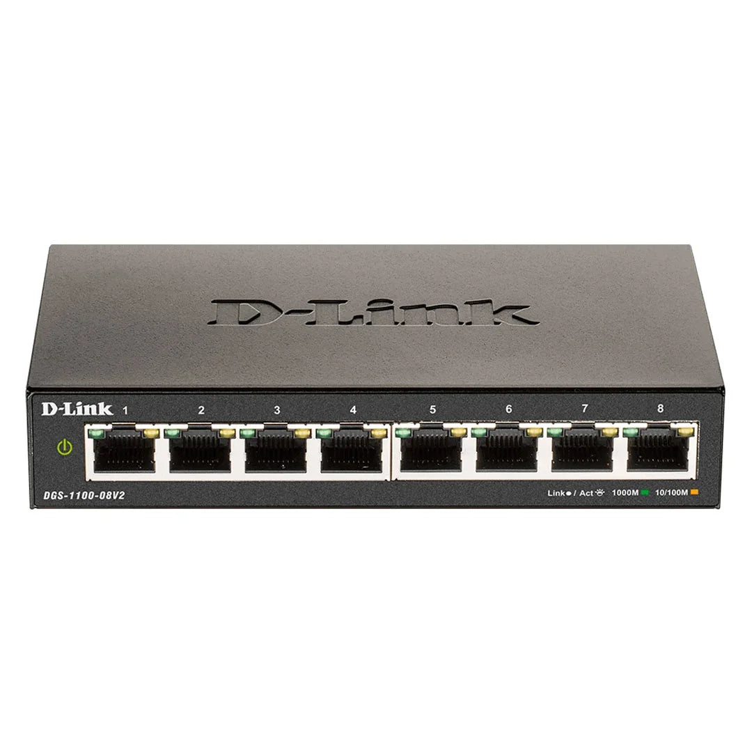 D-LINK DGS-1100-08V2 Switch administrable de 8 puertos RJ45 10/100/1000