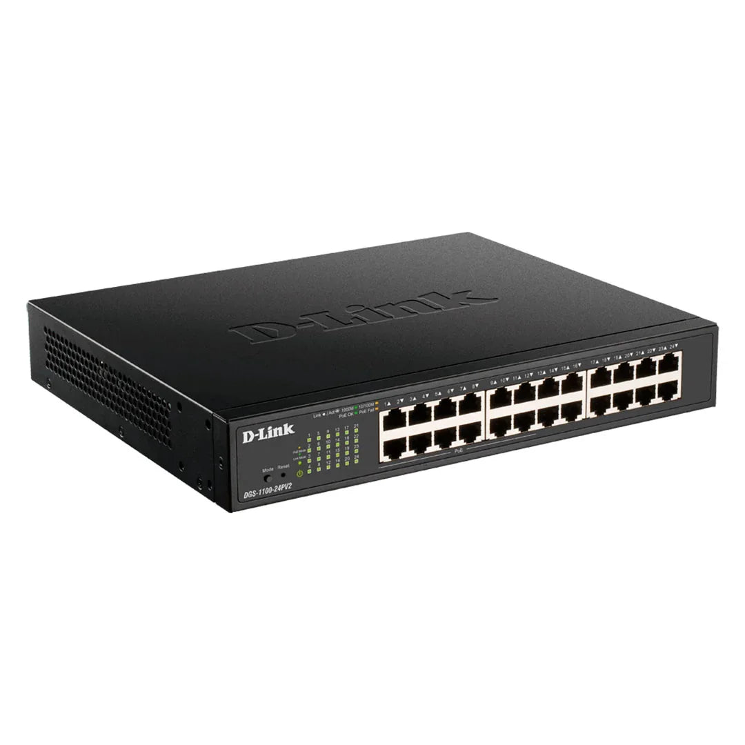 D-LINK DGS-1100-24PV2 Switch 24 puertos 12xPoE y 12xRJ45 10/100/1000 PoE 100W