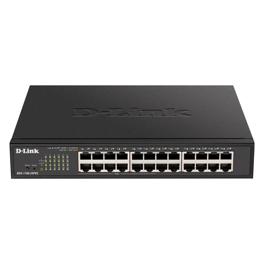 D-LINK DGS-1100-24PV2 Switch 24 puertos 12xPoE y 12xRJ45 10/100/1000 PoE 100W