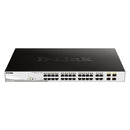 Switch D-LINK DGS-1210-28MP 24 portas PoE 4 portas GbE/SFP