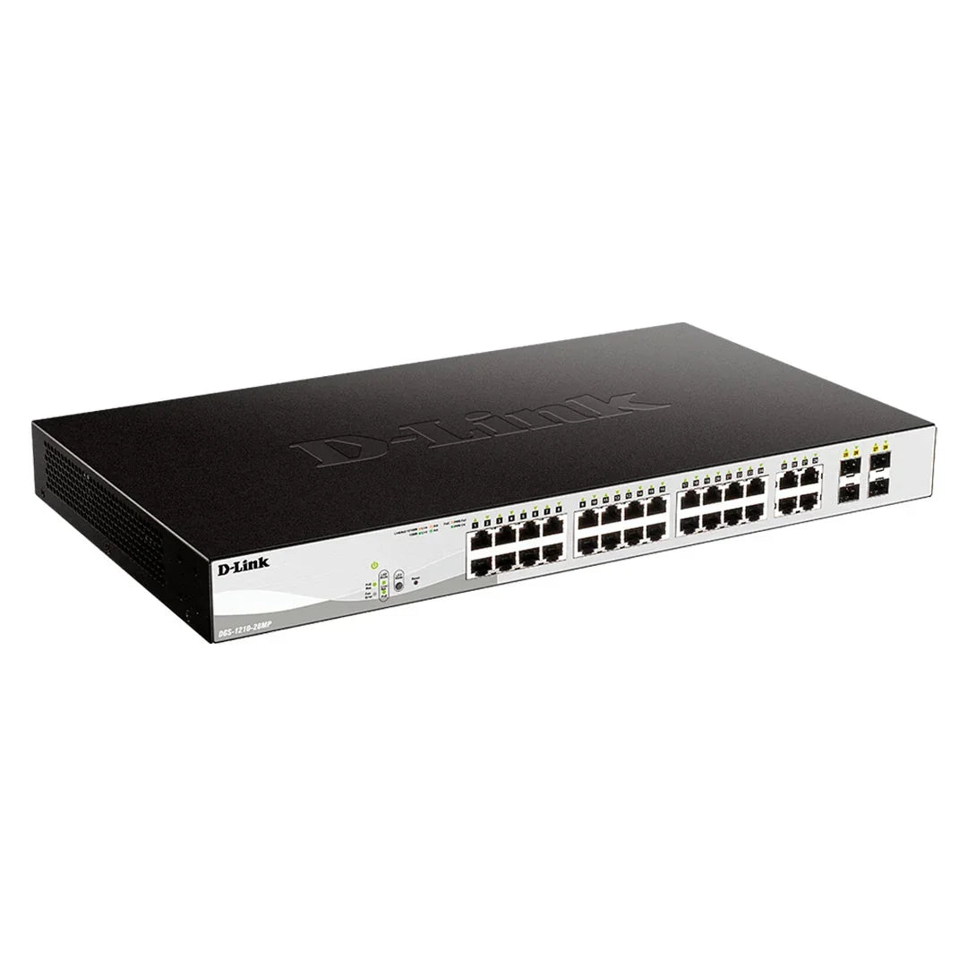 D-LINK DGS-1210-28P Switch PoE de 24 puertos 10/100/1000base-T + 4 puertos RJ45/SFP