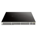 D-LINK DGS-1210-52MP Switch PoE gerenciável de 48 portas 10/100/1000+ 4 portas SFP/Gigabit 370 W