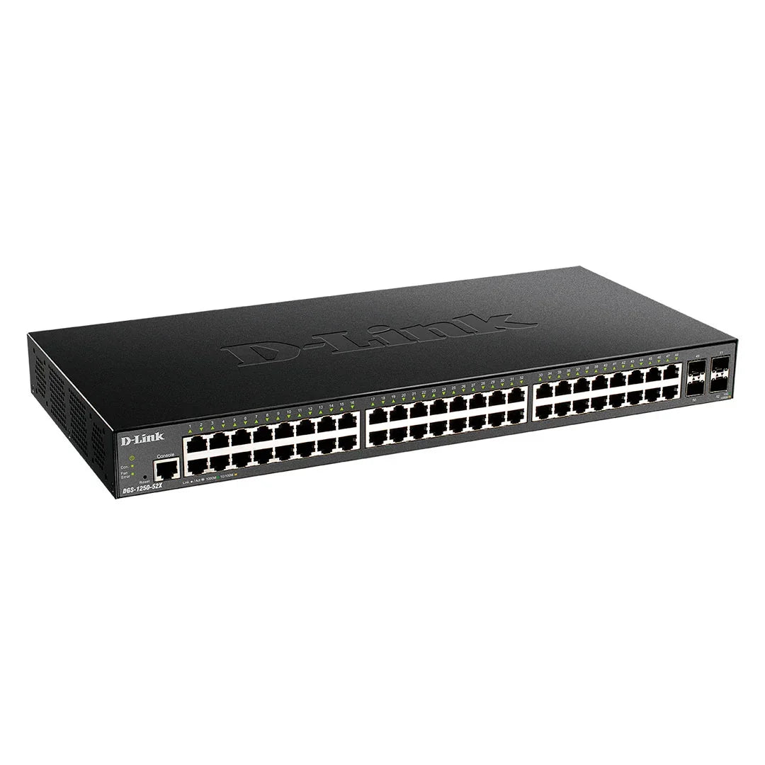 D-LINK DGS-1250-52X 48 PUERTOS GIGABIT 1000BASE-T 4SFP