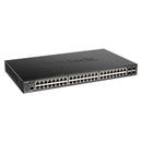 D-LINK DGS-1250-52XMP Switch Gerenciado Inteligente 48 portas PoE RJ45 4 SFP + 10G