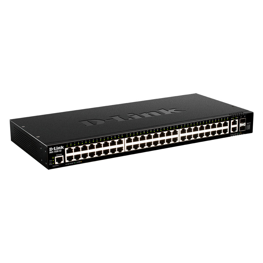 D-LINK DGS-1520-52 Switch administrable capa L3, 48 RJ45 Gbe 2X10G SFP+