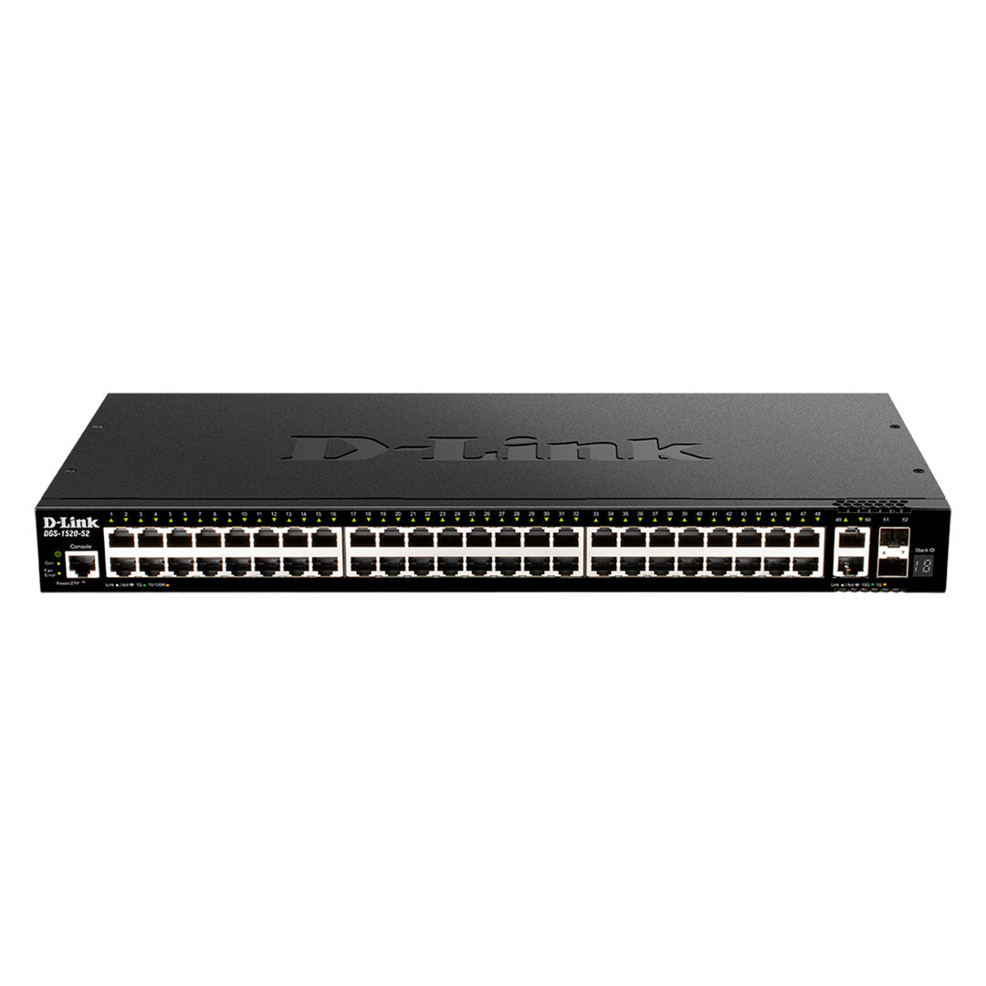 D-LINK DGS-1520-52 Switch administrable capa L3, 48 RJ45 Gbe 2X10G SFP+