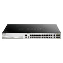 D-LINK DGS-3130-30TS Switch Gerenciável 10/100/1000 RJ45 de 24 portas + 2 portas base RJ45 de 10 GB + 2 portas SFP+ de 10 GB