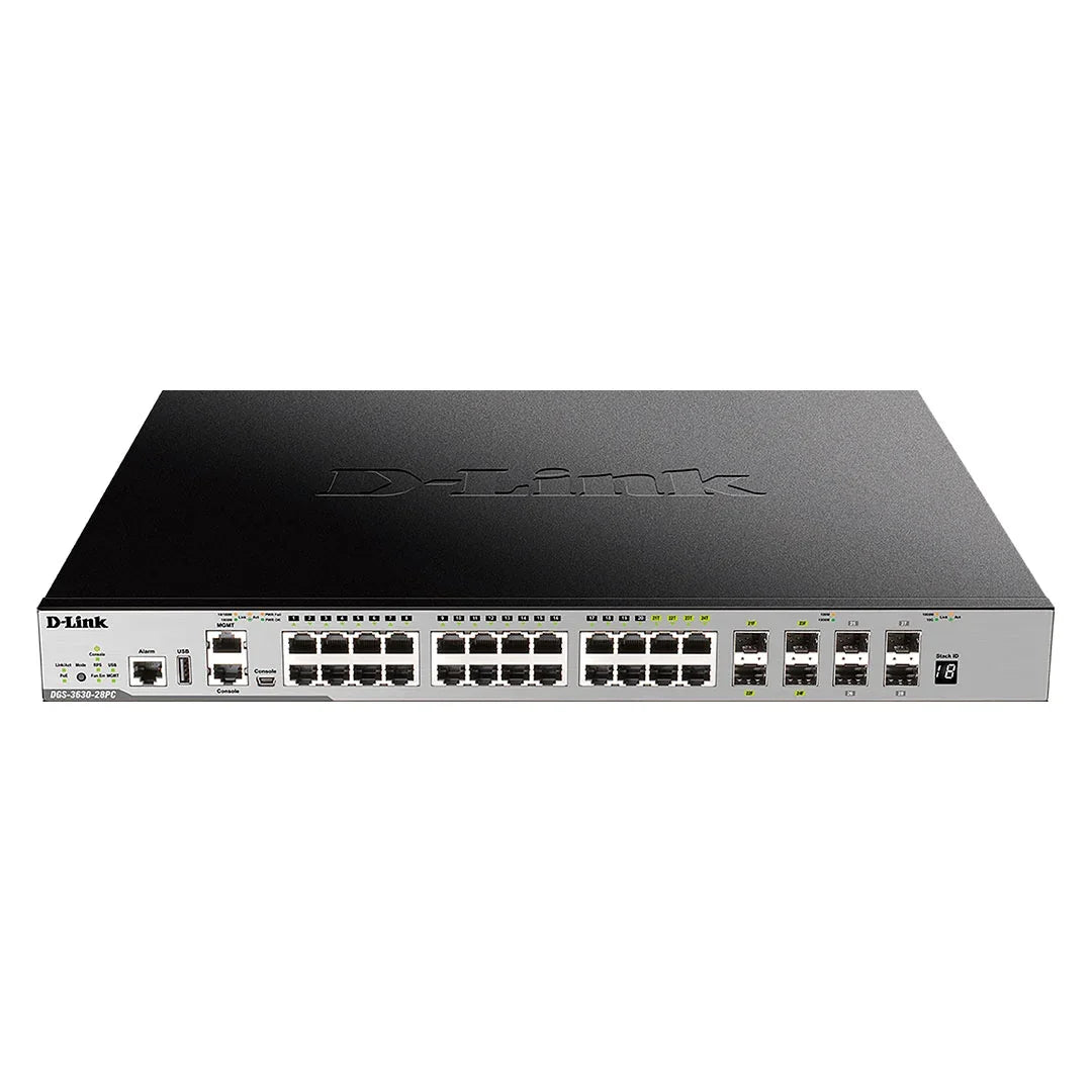 D-LINK DGS-3630-28PC-SI Switch Capa 3 20 POE 10/100/1000 4 puertos 10G SFP